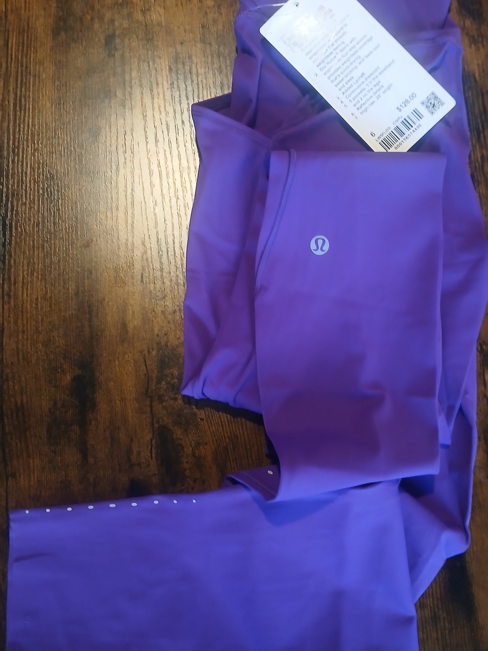 lululemon athletica Purple Leggings with Reflective Dots